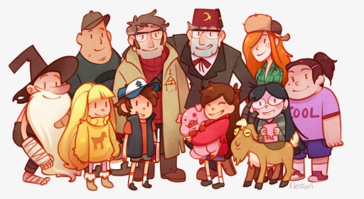 Anime Gravity Falls Pines Family, HD Png Download, Free Download