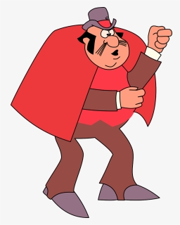 Character, Man, Cape, Hat, Red, Sideburns, Whiskers - Cartoon Characters With Sideburns, HD Png Download, Free Download