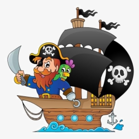 Piracy Cartoon Ship Royalty-free - Pirate Ship Clipart, HD Png Download, Free Download