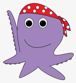 Cartoon Pirate Octopus - Pirate Octopus Clip Art, HD Png Download, Free Download