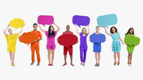 Social Media People Png, Transparent Png , Png Download - People With Blank Speech Bubbles, Png Download, Free Download