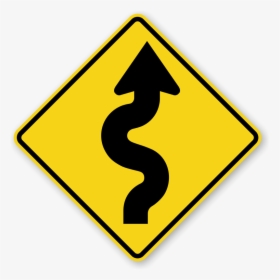 Narrow Road Signs - Winding Road Sign, HD Png Download, Free Download