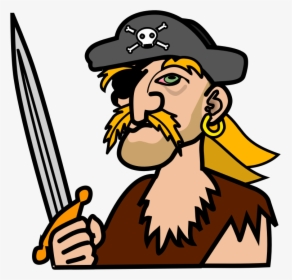 Pirate Clip Art Free Cartoon Pirate Images Pictures - Line Art Pirate, HD Png Download, Free Download