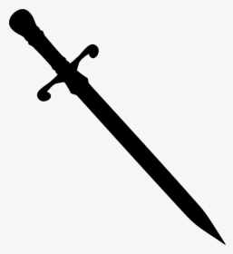 Sword Silhouette Clip Art - Black Sword Transparent, HD Png Download, Free Download