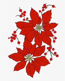 Poinsettia, Christmas, Red Flower, Seasonal, Isolated - Christmas Flowers Free Clipart, HD Png Download, Free Download