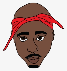 2pac Png Image - Cartoon Tupac Drawing Easy, Transparent Png, Free Download