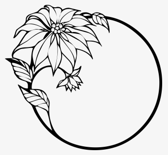 Flower Border Clipart Black And White, HD Png Download, Free Download