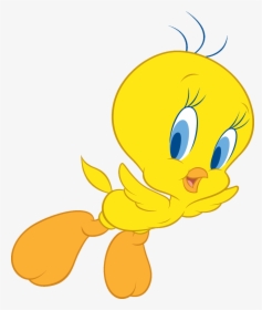 Cute Tweety Cartoon Characters Png Image - Tweety Bird Flying, Transparent Png, Free Download