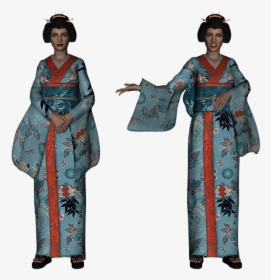 Geisha, Fantasy, Costume, Japanese, Female, Asian - 和服 3d, HD Png Download, Free Download