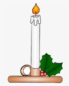 Votive Candle Png Black And White - Clip Art Christmas Candle, Transparent Png, Free Download