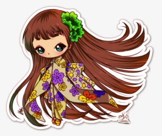 Clip Art Cute Japanese Woman - Illustration, HD Png Download, Free Download