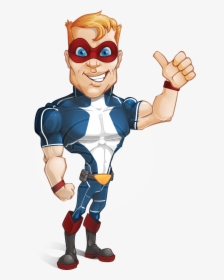 Superhero With Mask Cartoon Vector Character Aka Buff - Super Hero Cartoon Png, Transparent Png, Free Download