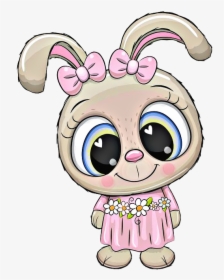 Bunny Ears Clipart Drawn - Cute Birthday Girl Animated, HD Png Download, Free Download
