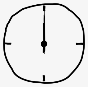 Clock Clipart - Clipart Library - صورة ساعة كرتون ابيض واسود, HD Png Download, Free Download
