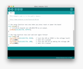 File - Arduino Ide - Blink - Arduino Ide Mac Os, HD Png Download, Free Download