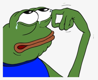 Crying Pepe - Green Frog Meme Crying, HD Png Download, Free Download