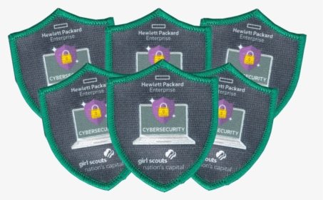 Multi Hpe Patches - Girl Scouts Cybersecurity Badge, HD Png Download, Free Download