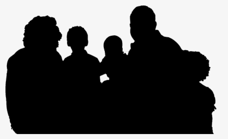 Clipart Tv Silhouette - Family Silhouette Watching Tv, HD Png Download, Free Download