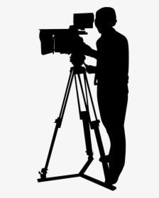 Cameraman, Broadcast, Silhouette, Broadcasting, Camera, - Tv Studio Silhouette, HD Png Download, Free Download