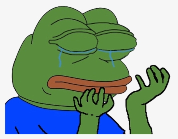 Frog - Pepe Frog Crying Png, Transparent Png, Free Download