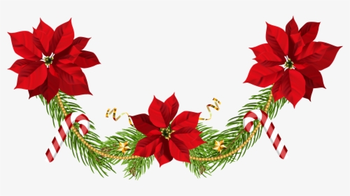 Transparent Christmas Wreath Clipart Png - Free Poinsettia Png Transparent, Png Download, Free Download
