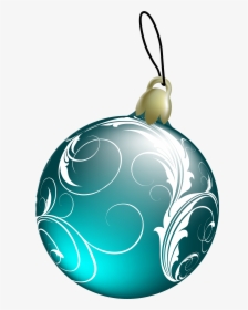 Beautiful Blue Christmas Ball Png Clipart - Transparent Background Christmas Ornament Clipart Png, Png Download, Free Download