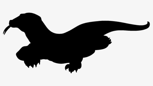Squid - Silhouette - Komodo Dragon Silhouette Transparent, HD Png Download, Free Download