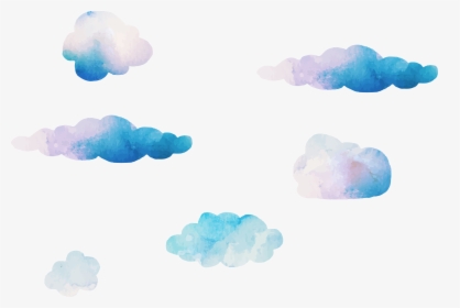 Blue Vector Clouds Wallpaper Sky Watercolor Computer - Cloud Vector Png, Transparent Png, Free Download