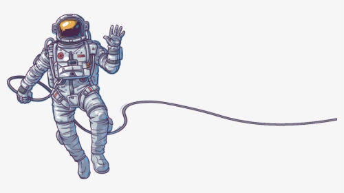 Astronaut Floating In Space Drawing, HD Png Download, Free Download