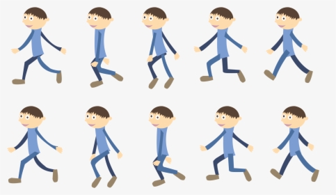 Group People Walking Png - Cartoon Man Walking Png, Transparent Png, Free Download