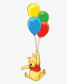 Winnie The Pooh Clipart - Winnie The Pooh With Balloon, HD Png Download, Free Download