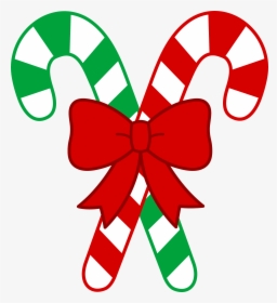 Christmas Bow Clipart - Transparent Background Candy Cane Clipart, HD Png Download, Free Download