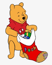 Christmas Winnie The Pooh Stocking Picture - Disney's Winnie The Pooh Christmas, HD Png Download, Free Download