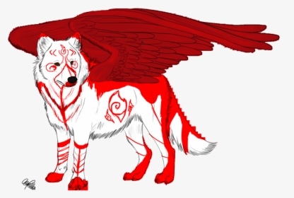 White Wolf Clipart Red Wolf - White And Red Wolf, HD Png Download, Free Download