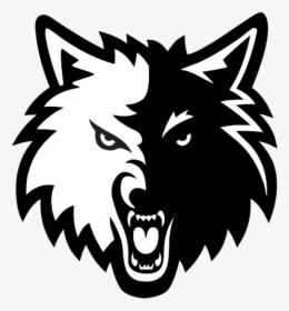 Wolves Transparent Gaming - Wolf Logo Black And White, HD Png Download, Free Download