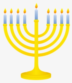 Golden Menorahs Background - Menorah With Candles, HD Png Download, Free Download
