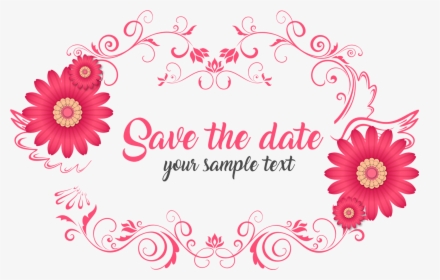 Invitation Flowers Png Image Free Download Searchpng - Psd Save The Date Png, Transparent Png, Free Download