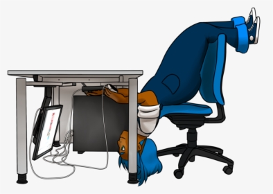 Betty Z Office Gymnastics By Broeckchen - Office Chair, HD Png Download, Free Download