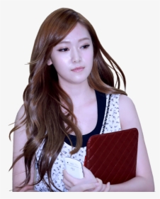 Jessica Clutching Her Laptop Case And Phone Ready To - Girl, HD Png Download, Free Download