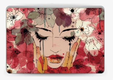Girl & Flowers Skin Laptop - Conrad Roset Art, HD Png Download, Free Download