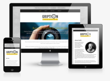 Gription Resources Mobile Responsive Website Design - Website, HD Png Download, Free Download
