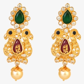 Earrings Collections South Indian - Gold Ornaments Png, Transparent Png, Free Download