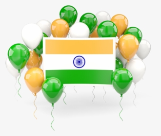 Square Flag With Balloons - Indian Flag Balloons Png, Transparent Png, Free Download