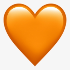 Transparent Orange Heart Clipart - Orange Heart Emoji Png, Png Download, Free Download