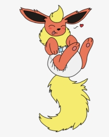 [ink, By Mewzy148] A Happy, Diapered Flareon - Flareon Diaper, HD Png Download, Free Download