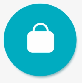 Material Icon, Lock Icon, Lock, Protect, Symbol - Circle, HD Png Download, Free Download