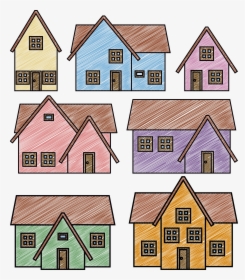 Scribble Houses, HD Png Download, Free Download