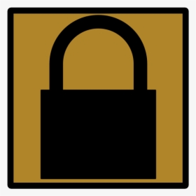 Padlock Silhouette Icon [umber], HD Png Download, Free Download