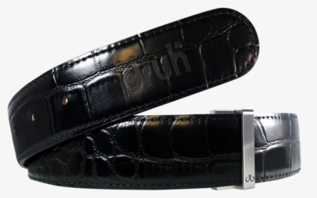 Black Crocodile Textured Leather Belt, HD Png Download, Free Download
