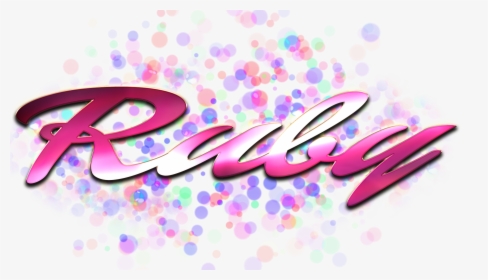 Ruby Name Logo Bokeh Png, Transparent Png - kindpng